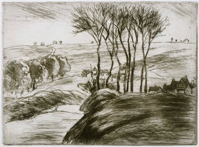 Landscape Near Osny by Camille Jacob Pissarro